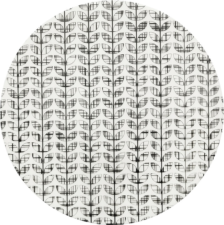 10623260 Harman Салфетка подстановочная круглая "Листья", черный ПВХ 