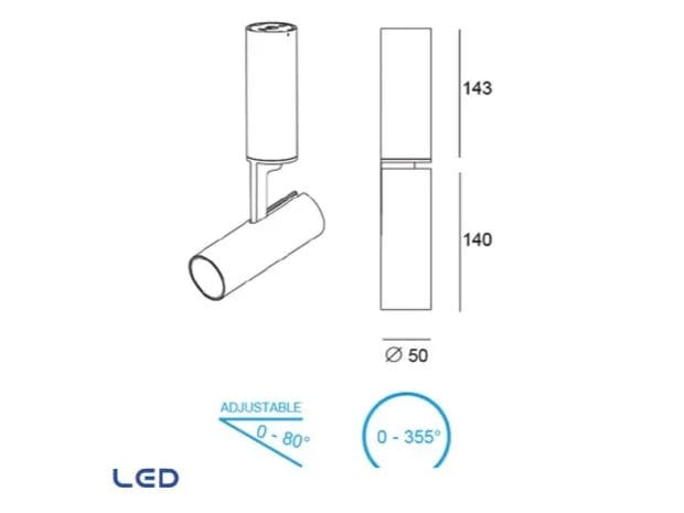 Регулируемый потолочный светодиодный прожектор Terzo Light SWING ARCH-00147177 - Вид №2