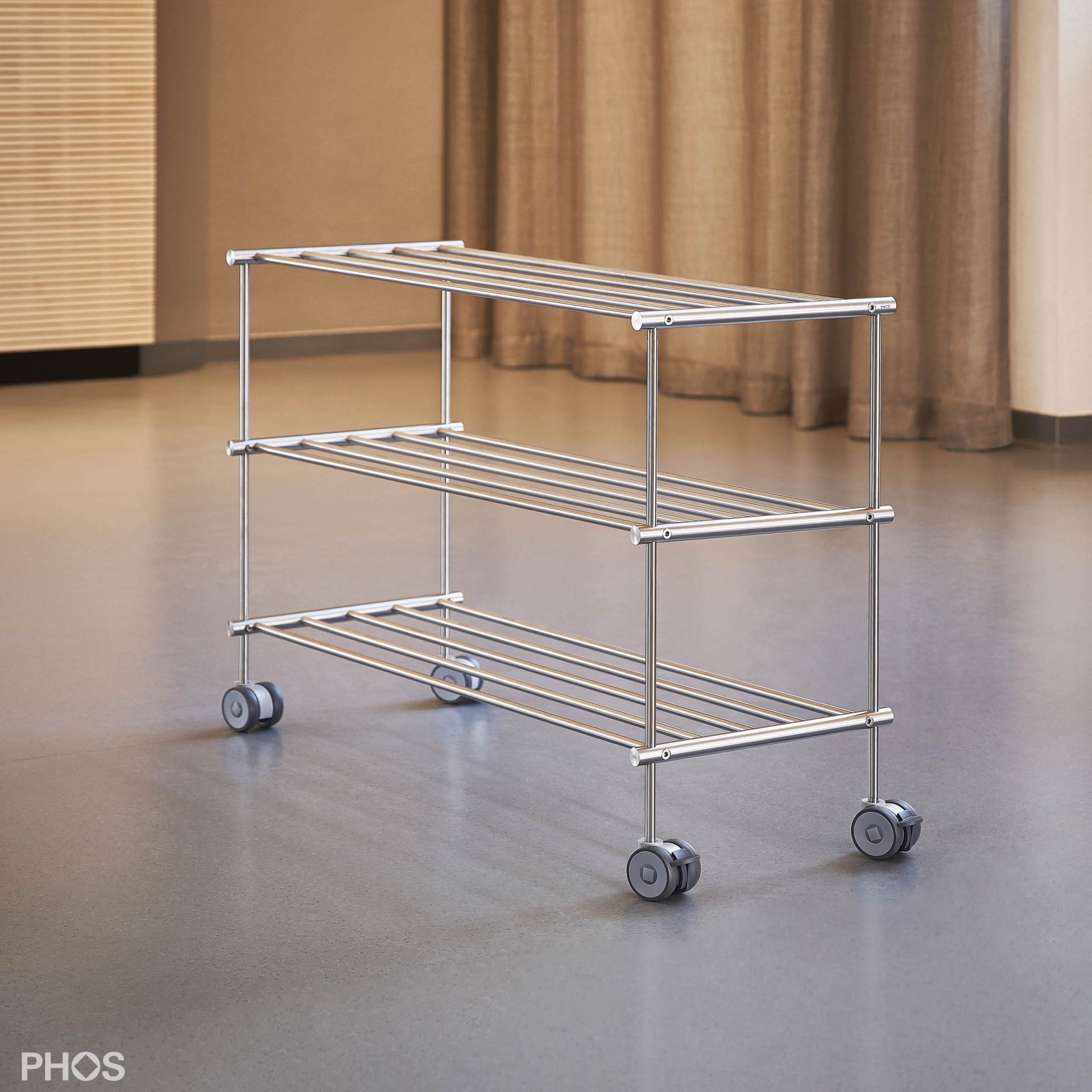 SR-Rolle-Set4 Комплект из 4 роликов для всех обувных полок, обувных скамеек и сервантов с 4 ножками PHOS  - Вид №1