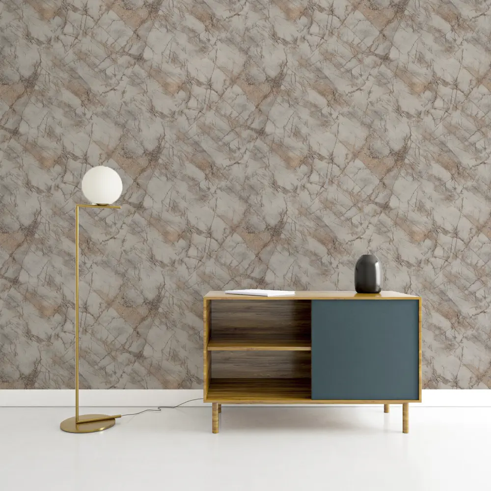 Обои флизелиновые Московская обойная фабрика Либре серо-коричневый фон 1.06 м STLM-2144138 - Вид №2