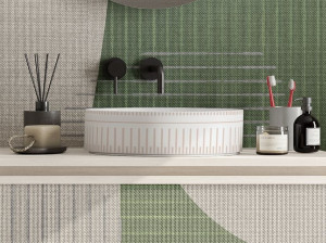 Керамическая столешница круглый умывальник