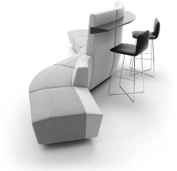 COR Секционный модульный диван из ткани с высокой спинкой Affair sun-id-1414754 - Вид №1