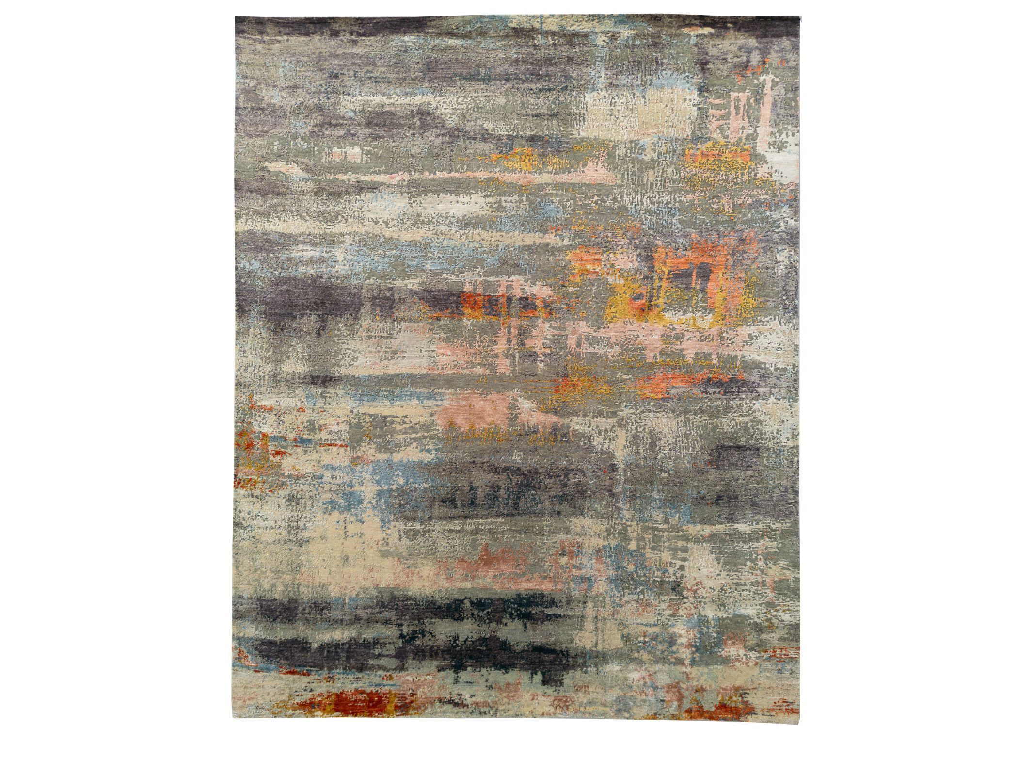 Бамбуковый шелковый ковер ручной работы Mantellassi 1926 MULTICOLOR LIGHT ARCH-00138606