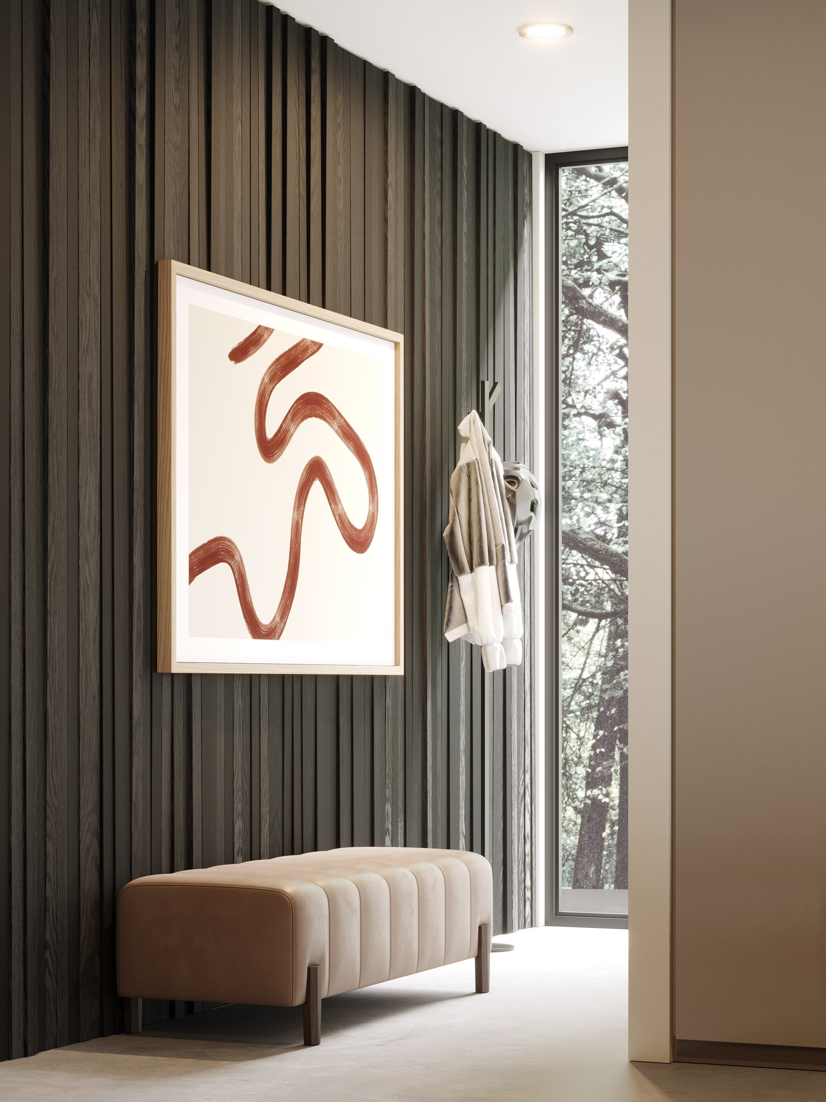 Мягкая скамейка из ткани Stylish Club Земля ARCH-00019504 - Вид №3