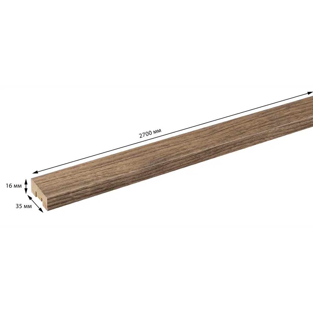 Рейка МДФ 2700x35x16 мм цвет грецкий орех 89397675 STLM-2061706 Santreyd  - Вид №2