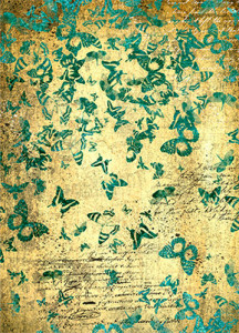 00579 Декупажная карта 21 x 29.7 см СК "Изумрудные крылья мини" Чип-Арт