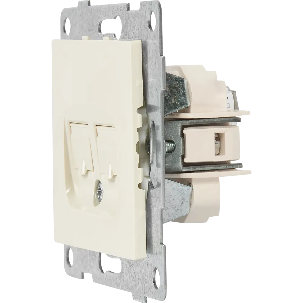 Встраиваемая компьютерная розетка GUSI Electric Ugra RJ45 на 2 порта 83864419 STLM-0045203 - Вид №4