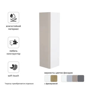 Фасад для пенала подвесного Iddis Lahta 30 см LAH30C0i89 МДФ цвет капучино