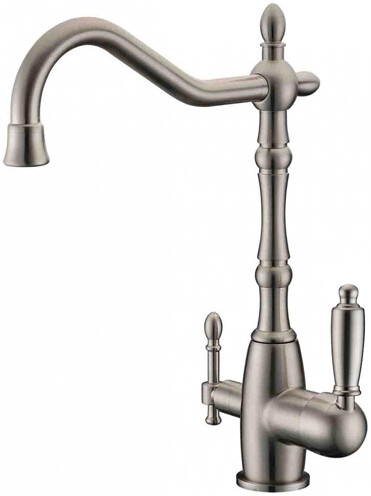 Смеситель ZorG Sanitary ZR 312 YF-33-NICKEL для кухонной мойки, никель