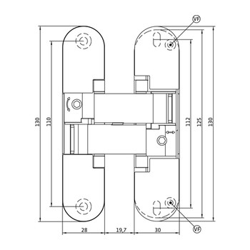 Петля Anselmi AN 141 3D FVZ 12/38 Santreyd LK01-830 - Вид №2