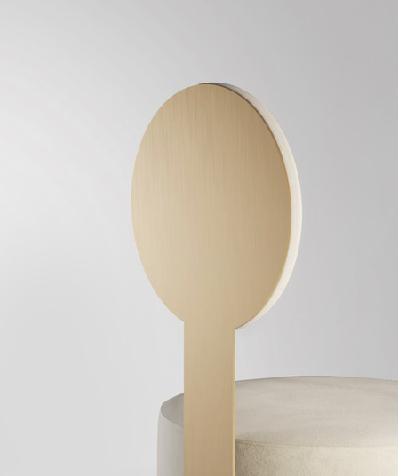 Secolo Pop Стул c cатинированной спинкой (Латунь, шампанское, Бронза, Алюминий)  - Вид №3