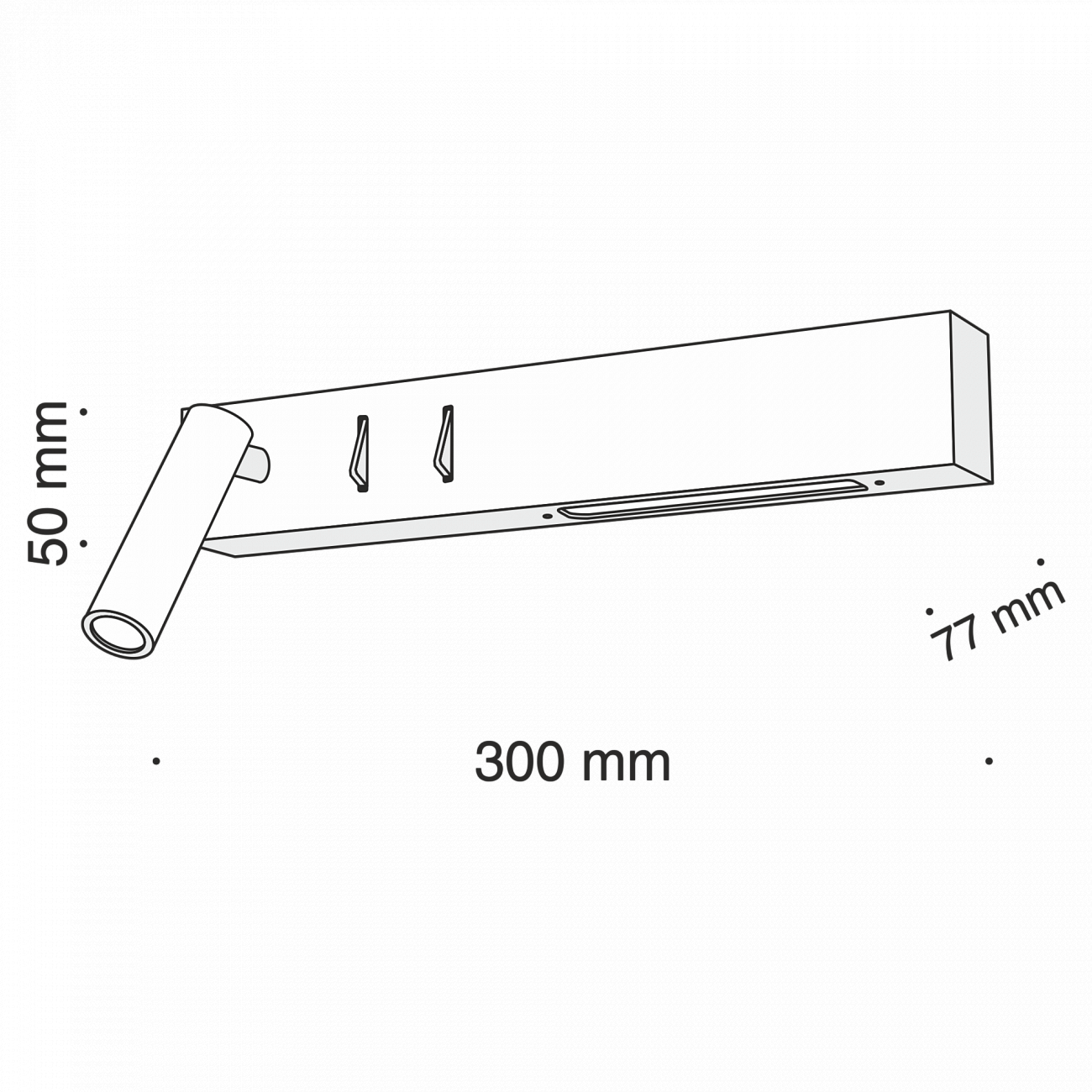 Бра настенное белое Comodo C031WL-L8W3K TECHNICAL CEILING & WALL 00-3957392 Белый  - Вид №3