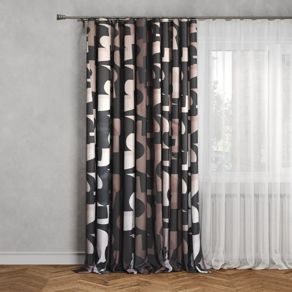 SEASONS Штора димаут с абстрактным узором 150x260 см 88948007 STLM-1411957