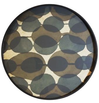 Ethnicraft Круглый поднос из дерева и стекла Translucent silhouettes 20438 - Вид №1