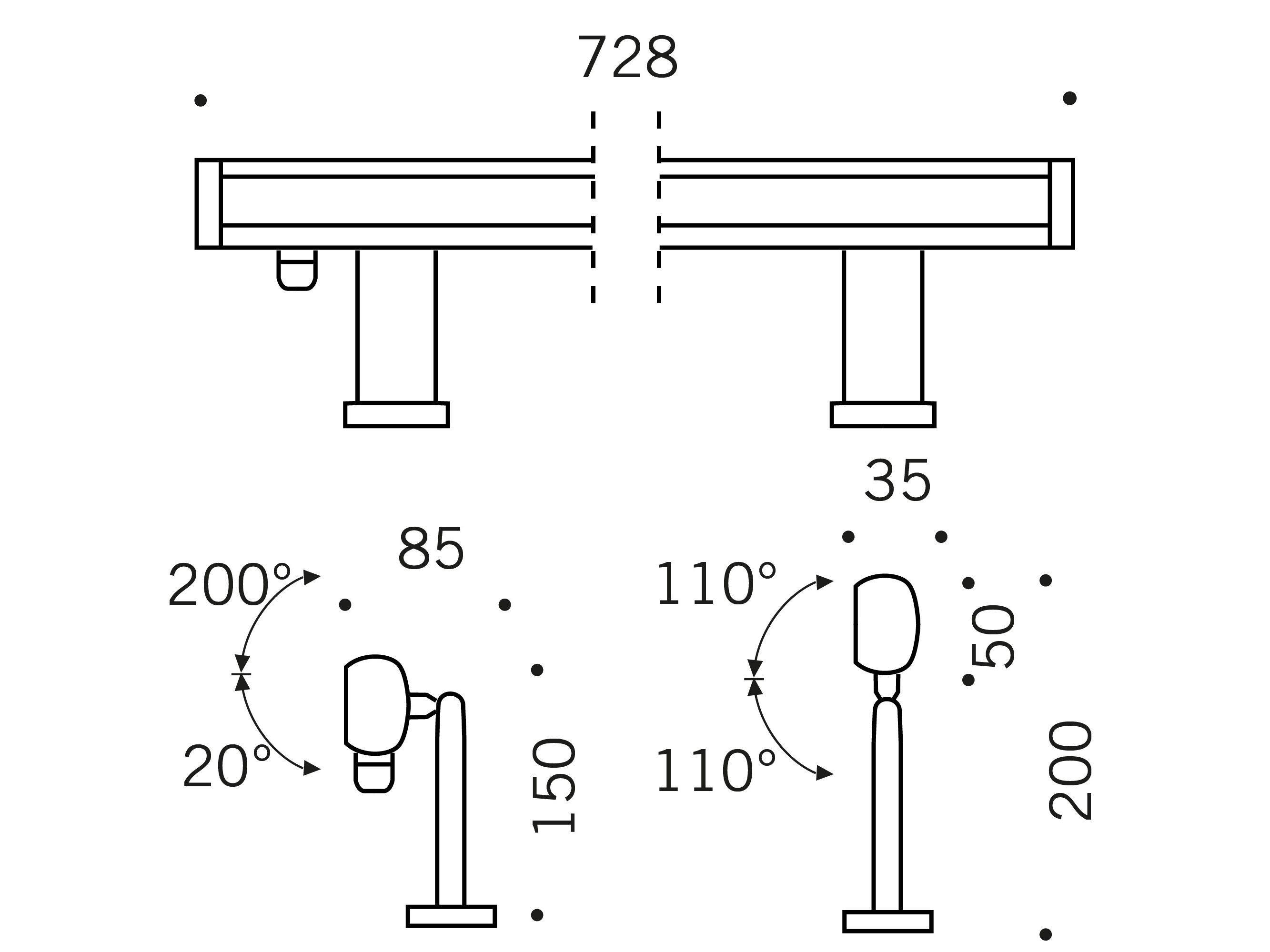 Алюминиевый регулируемый светодиодный наружный прожектор SIMES стрейч ARCH-00067530 - Вид №6