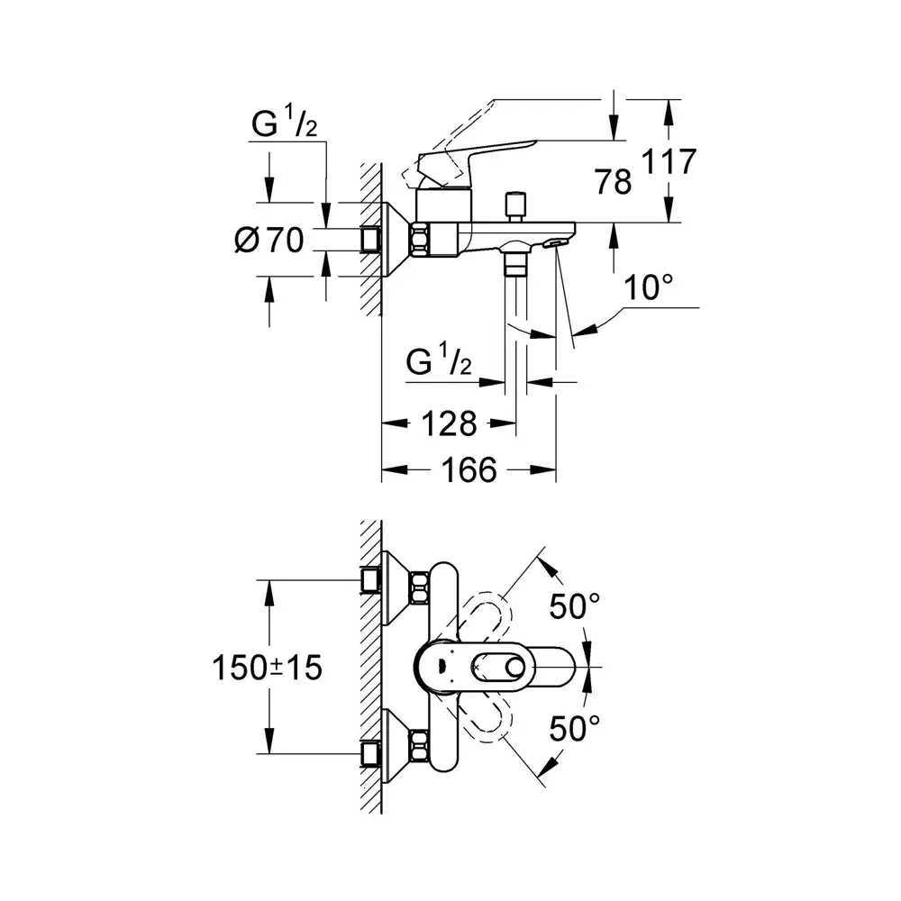 Смеситель для ванны Grohe StartLoop однорычажный цвет хром 16373364 STLM-2054385 - Вид №6