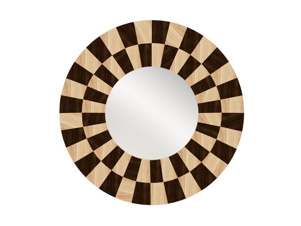 Круглое деревянное зеркало с рамкой ANA ROQUE INTERIORS ARCH-00112412