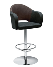 Agatha 383 Поворотный табурет с центральной стальной опорной рамой. Сиденье и спинка мягкие. Et al. Agatha