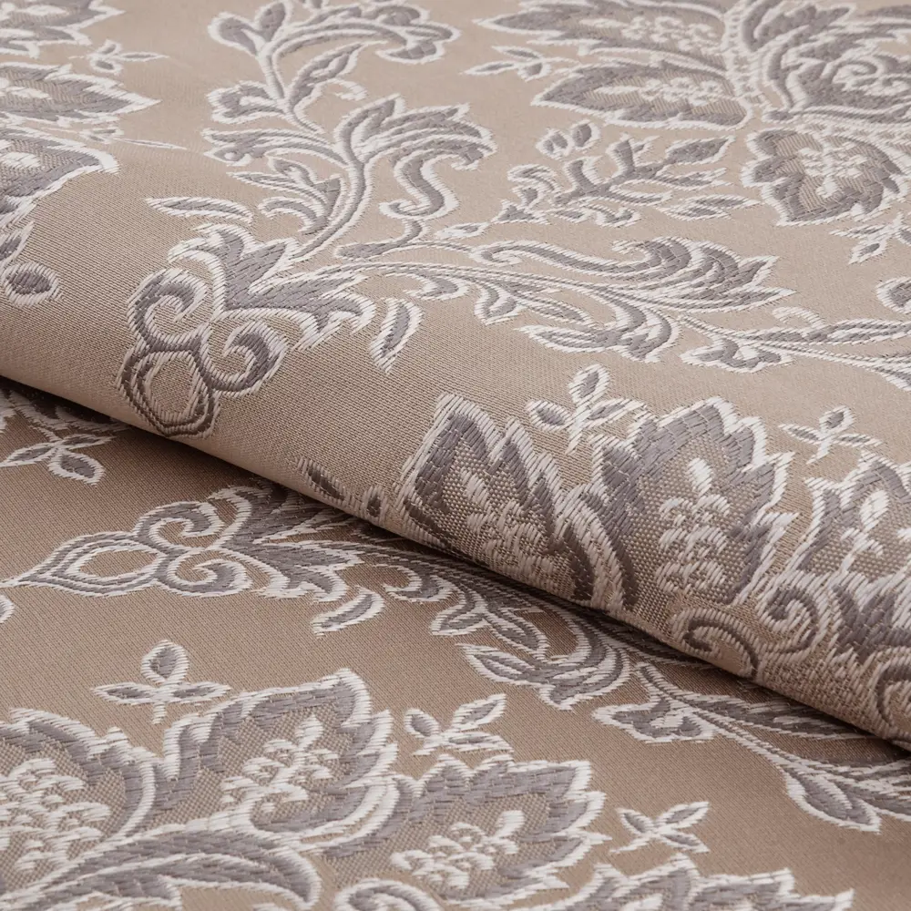 Ткань 1 м/п Silvia жаккард 325 см цвет бежевый AMETIST STLM-2085906