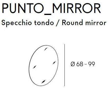 Lago Круглое настенное зеркало Punto sun-id-1372582 - Вид №4