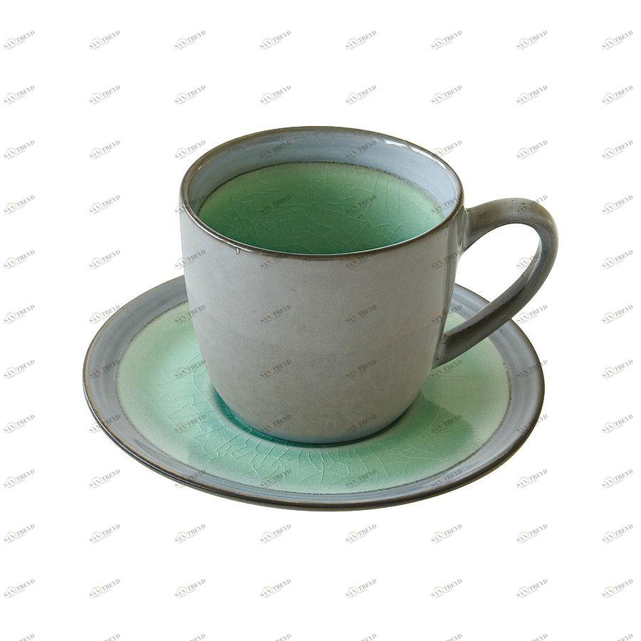 Чашка с блюдцем Origin, 240 мл, салатовая Easy Life EL1804OGLG