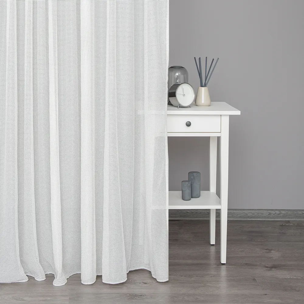 Тюль 1 м/п Однотонный W011475 сетка фэнтези 300 см цвет белый TEX REPUBLIC STLM-2164027 - Вид №4