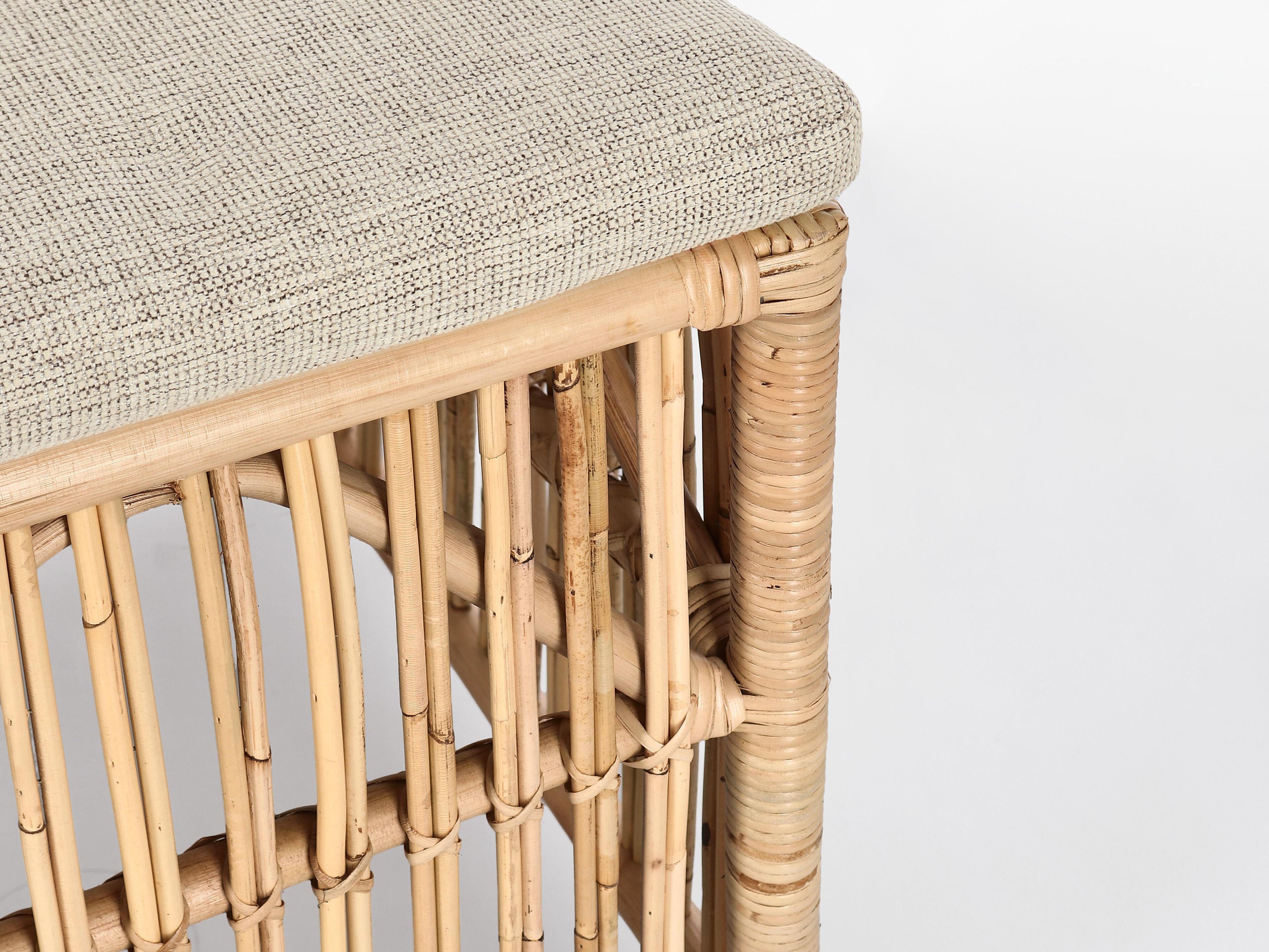 Стул сада ротанга с интегрированной подушкой без подлокотников BIZZOTTO ELVAS ARCH-00000632 - Вид №3