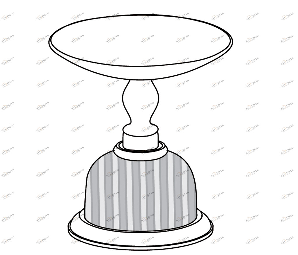 C68-518 C68-518 Подставка для мыла отдельно стоящая ХРУСТАЛЬНЫЙ КУПОЛ Cristal & Bronze COUPOLE CRISTAL 