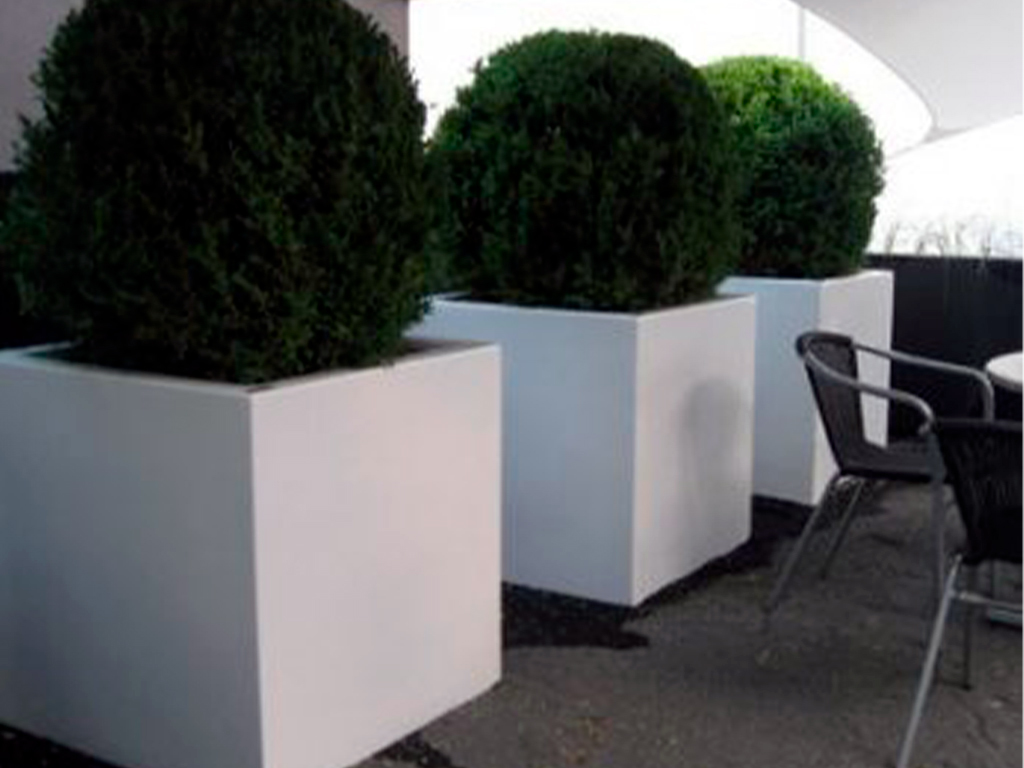 Вазон Кашпо коллекции "Ардена" D-01-49 120/120/80 RAL7021 ГеоПластБорд GPBST-59 - Вид №4