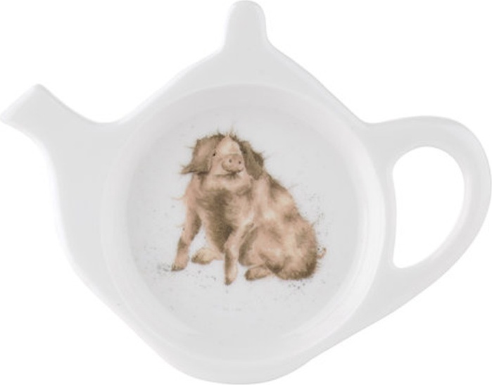 10582931 Royal Worcester Подставка для чайного пакетика Royal Worcester "Забавная фауна, Трюфельная свинья" 13см Фарфор костяной 