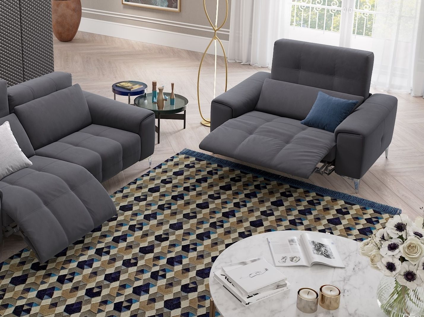 Тканевое кресло с подставкой для ног Sofanella Саленто ARCH-00104876 - Вид №2