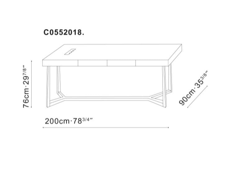 Деревянный прямоугольный рабочий стол с ящиками CAMERICH Сосуд ARCH-00056642 - Вид №5