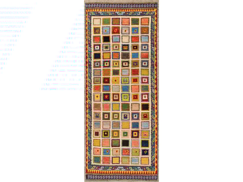 Прямоугольный шерстяной клетчатый ковер Zollanvari Gabbehs Geometric ARCH-00023004