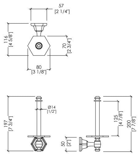 Латунный запасной держатель рулона Devon&Devon Юбилейный ARCH-00151319 - Вид №2