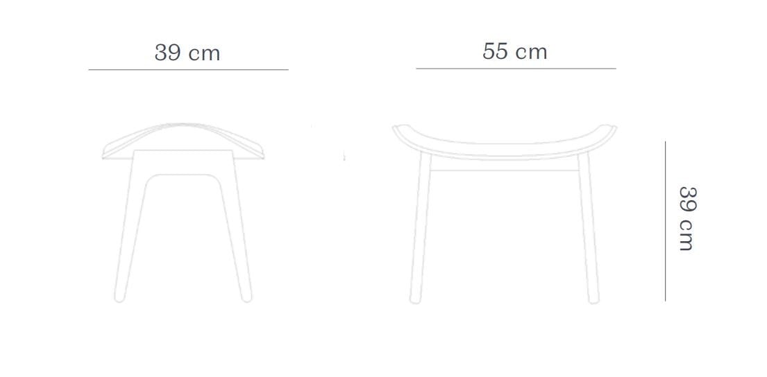 Подставка для ног из дуба и ткани NORR11 Elephant ARCH-00105451 - Вид №3