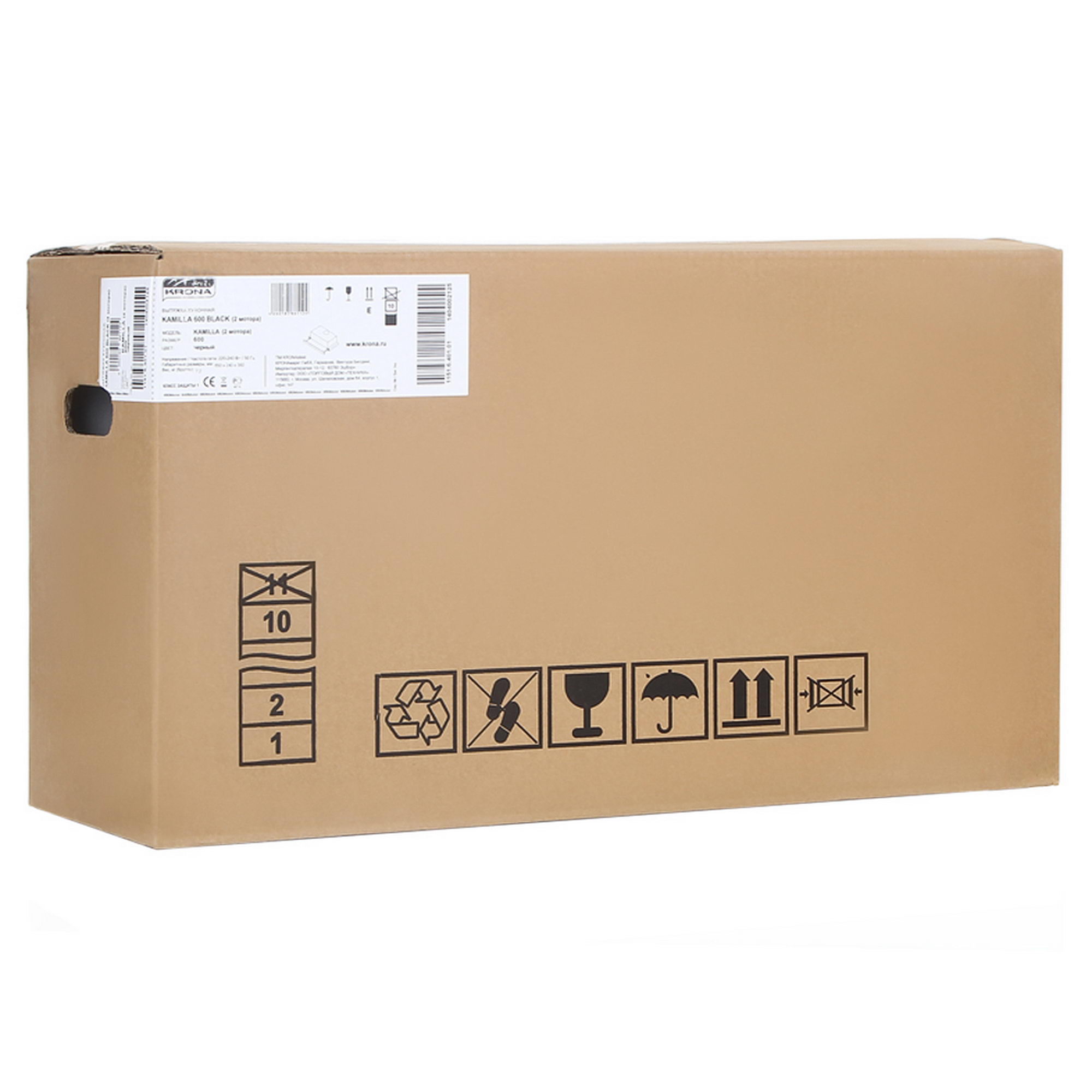 1015289 Вытяжка телескопическая KRONA KAMILLA 2M 600 черный/черный STDN-0062370 - Вид №10