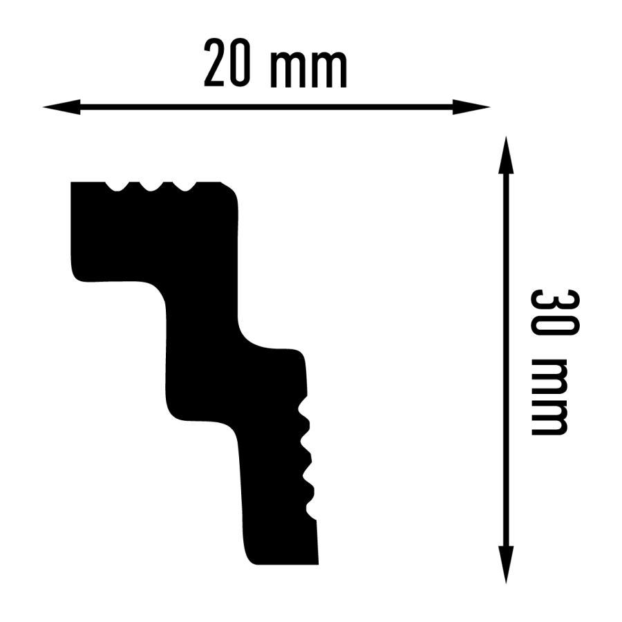 Уголок внутренний F 20/30 (25*4) STSR-2113 ПЛИНТЭКС  - Вид №1