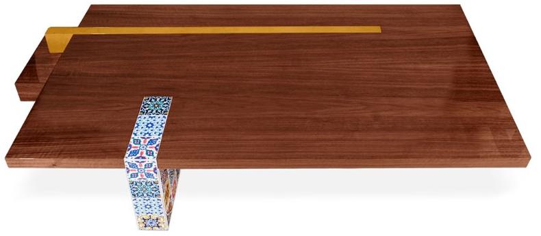 Malabar Прямоугольный деревянный журнальный столик для гостиной Camelia Mlhr02153 - Вид №2