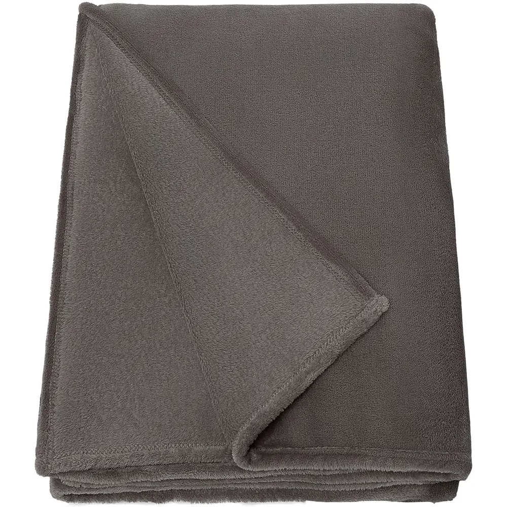 Плед Flandria 200x220 см микрофибра цвет серо-коричневый 89368074 STLM-2119668 Santreyd