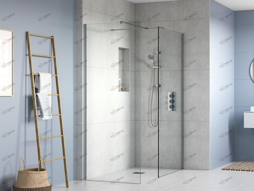 Flair Showers Душевая кабина с двумя стеклянными панелями и стабилизатором поперечной устойчивости Ayo Ayo10mwr70sc