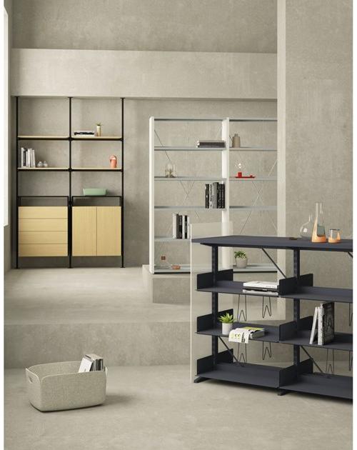 Ersa Отдельно стоящий настенный книжный шкаф из меламина и металла sun-id-1423547 - Вид №1