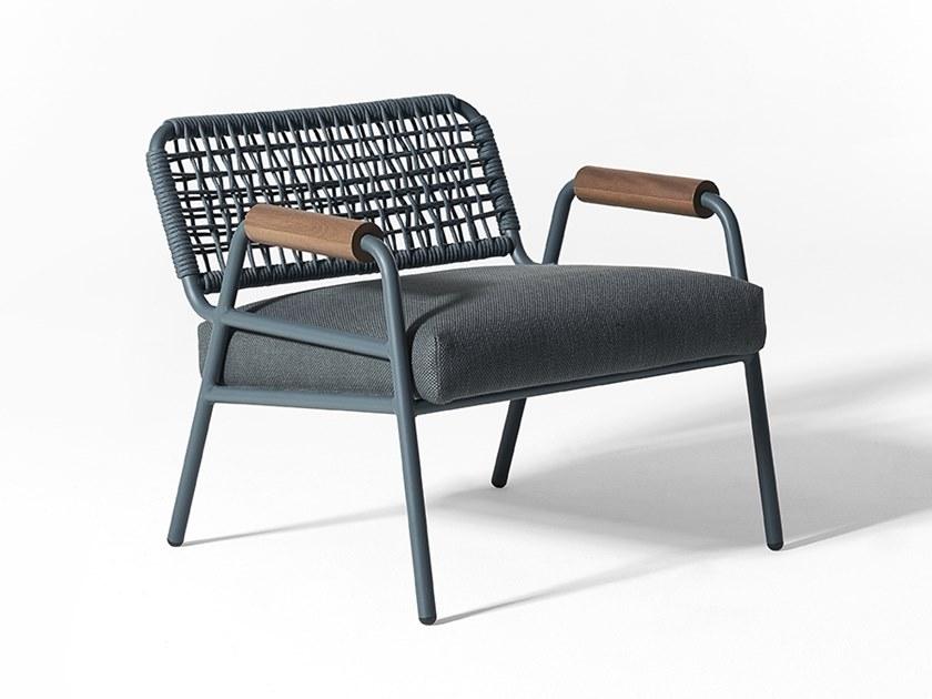 Meridiani Мягкое садовое кресло с подлокотниками Zoe wood open air sun-id-1507749 - Вид №2