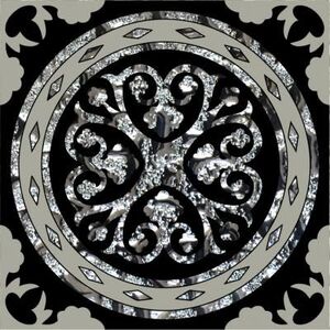 Напольная вставка Персей платина 8х8