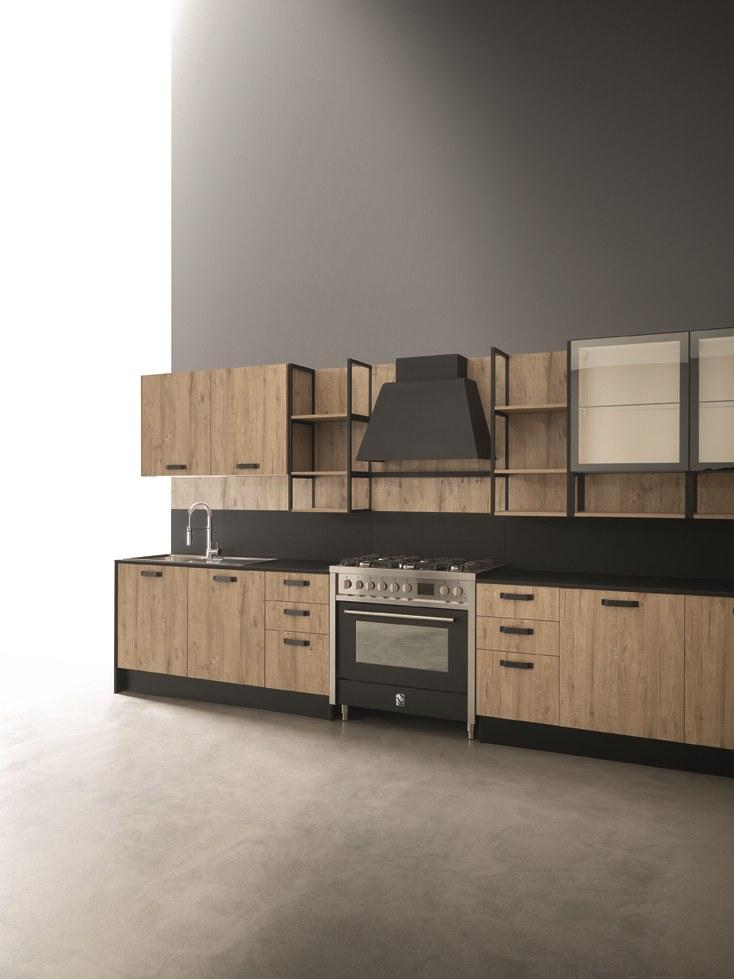 Febal Casa Линейная кухня из fenix-ntm® sun-id-1482484 - Вид №9