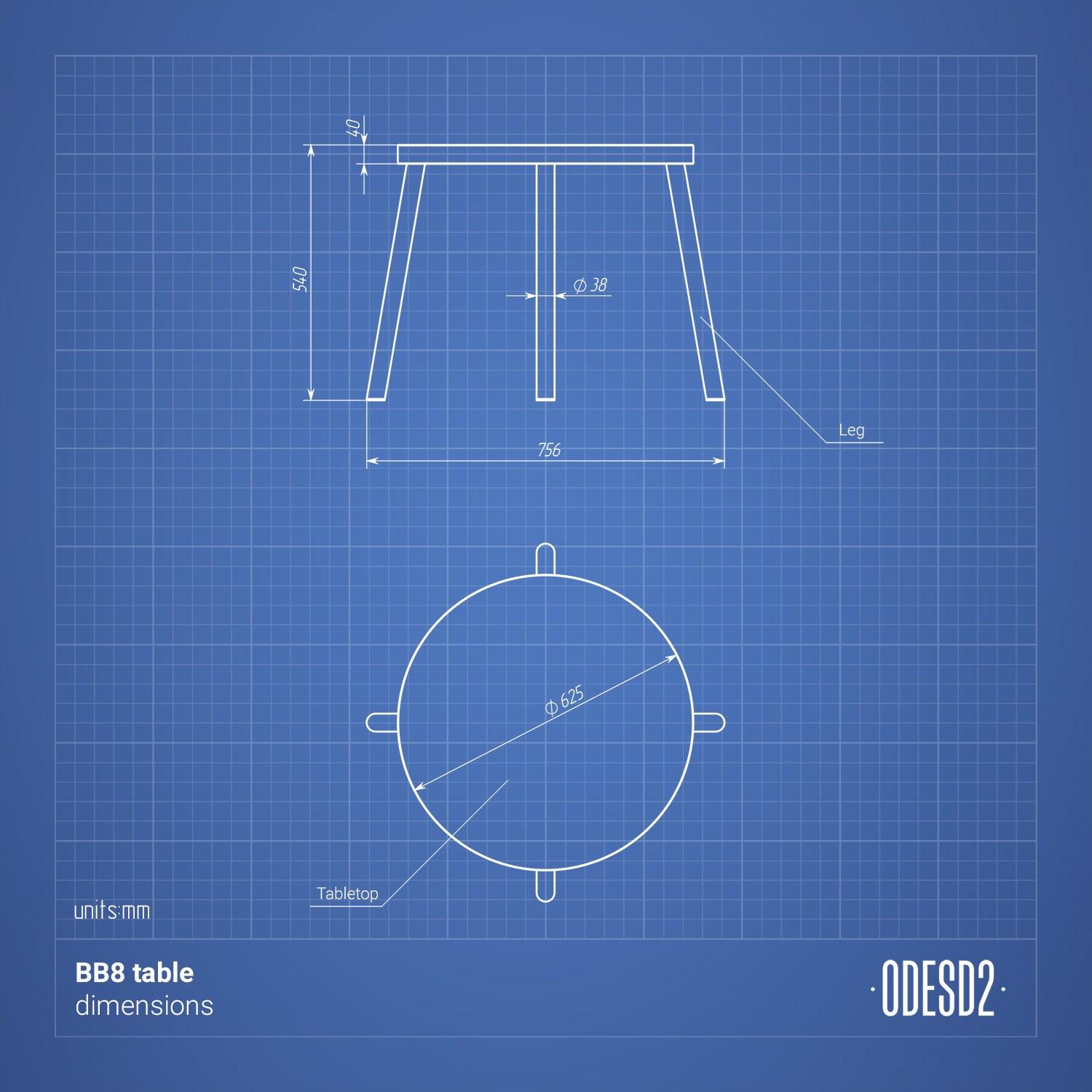 ODESD2 Круглый журнальный столик Bb sun-id-1414668 - Вид №7