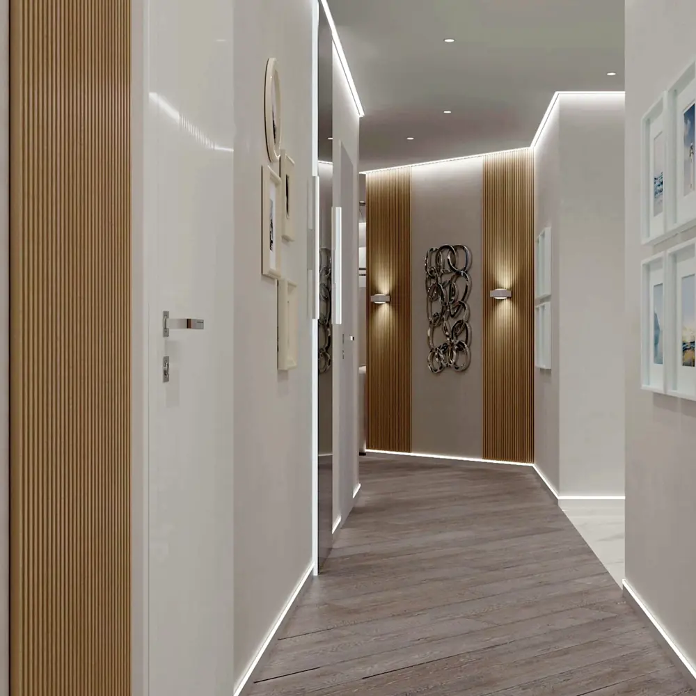 PORTIKA Декоративная рейка МДФ Лайт Сонома для современного интерьера 85314198 STLM-1439185 - Вид №2