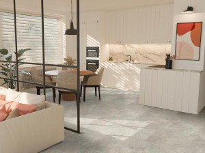 Нескользящий виниловый пол с эффектом камня