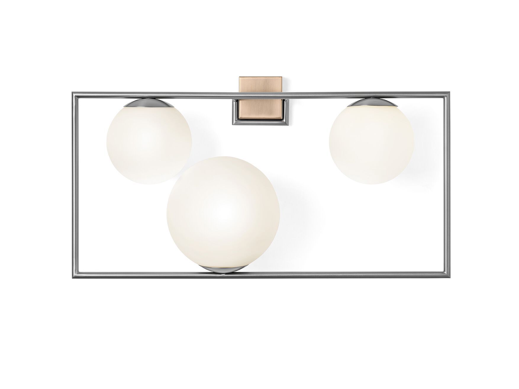 Стальной и стеклянный настенный светильник Miloox Buble ARCH-00093896 - Вид №1