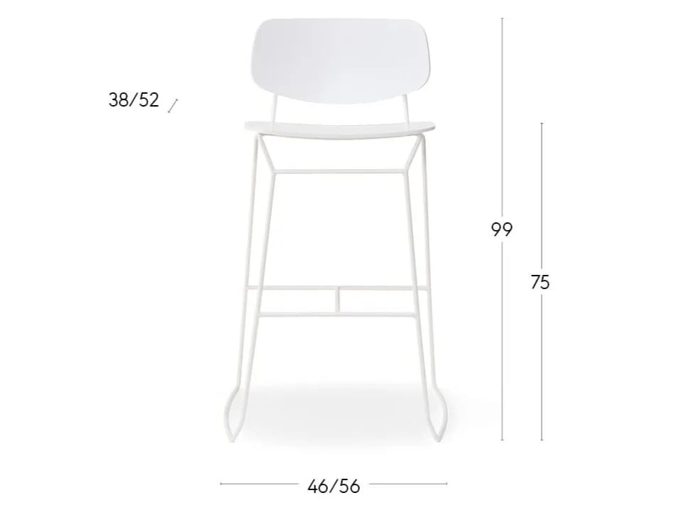 Высокий табурет из стали и дерева Billiani Doll ARCH-00112886 - Вид №2