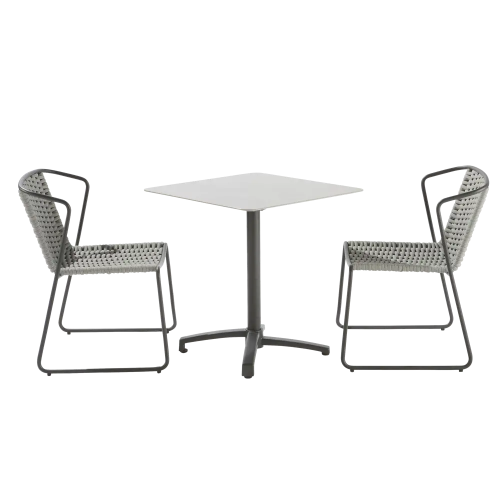 Стул Naterial Livia 63.5x80.5x58 см алюминий/текстиль цвет темно-серый 83984530 STLM-2009281  - Вид №10